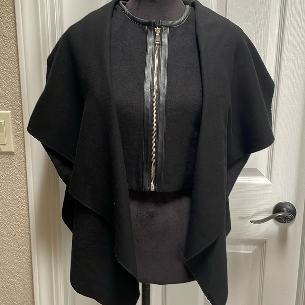 BEBE Zip Front Cape Size Small